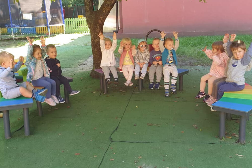 Zabawy "Misiowe" na ogrodowym placu zabaw :)